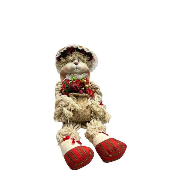 House of Lloyd Flossie Rabbit Figurine 1993 Porcelain Face w/ Box Christmas Vtg - Picture 13 of 16